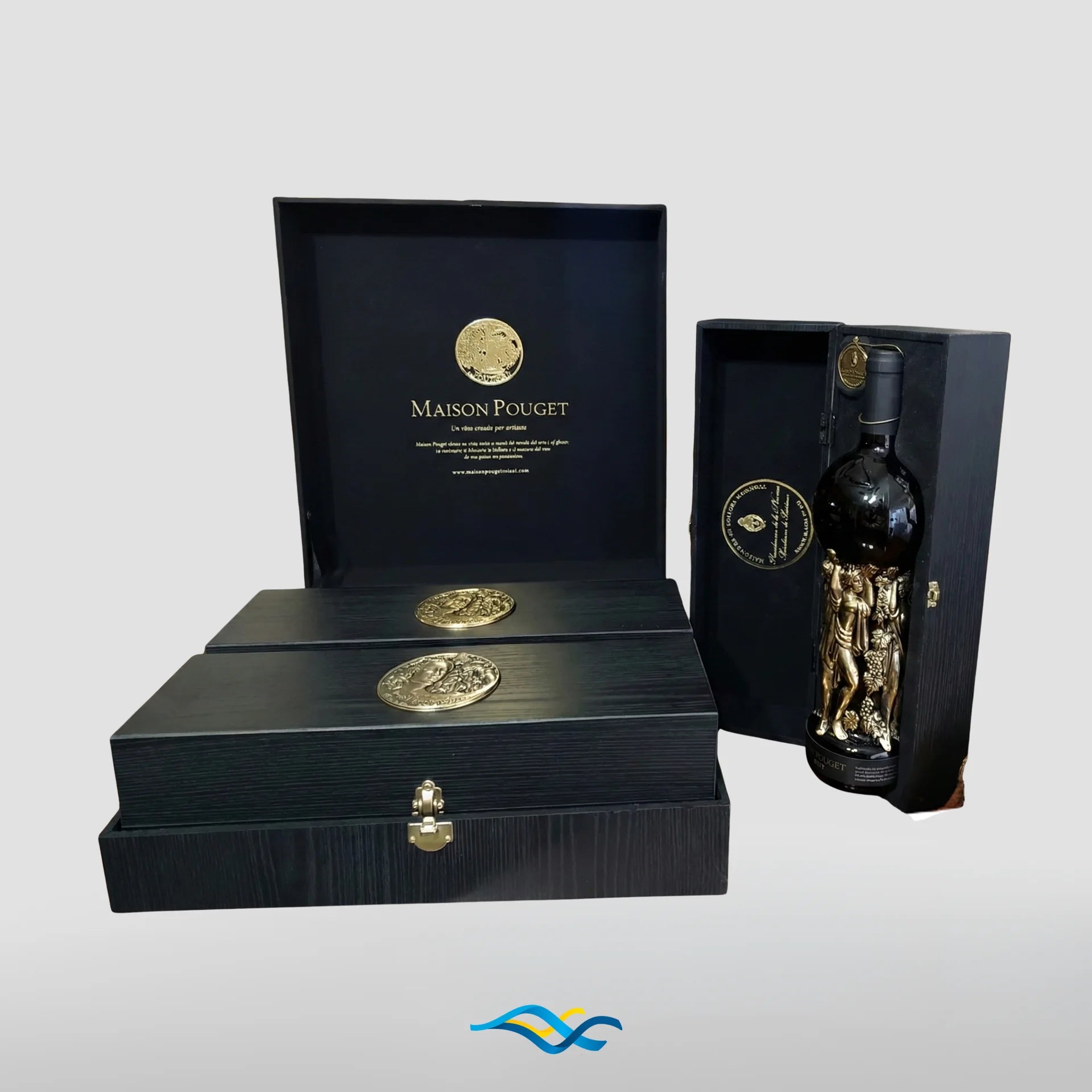 Maison Pouget Corte Oro Malbec 2019 – Estuche de Lujo (3 Botellas)